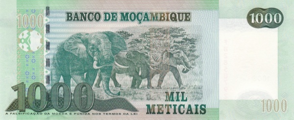 P154b Mozambique - 1000 Meticais (2017)